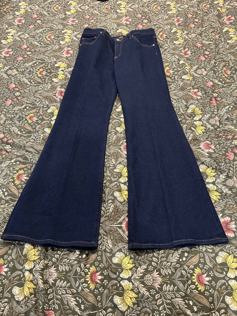 Express Dark Blue Women's Flared Jeans